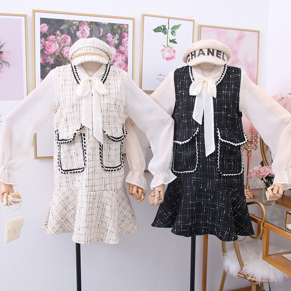 Set rochie + camasa de dama model nou in bej si negru