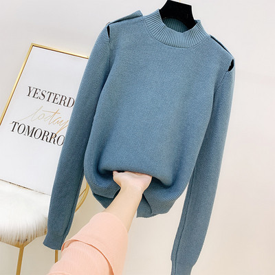 Γυναικείο πουλόβερν με κομμέναστοιχεία σε τέσσερα χρώματα