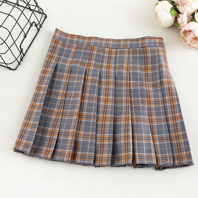 Γυναικεία καθημερινή φούστα με ψηλή μέση και φερμουάρ σε διάφορα χρώματα