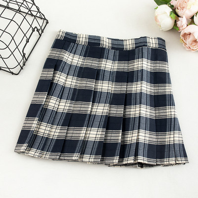 Γυναικεία καθημερινή φούστα με ψηλή μέση και φερμουάρ σε διάφορα χρώματα