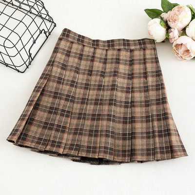 Γυναικεία καθημερινή φούστα με ψηλή μέση και φερμουάρ σε διάφορα χρώματα