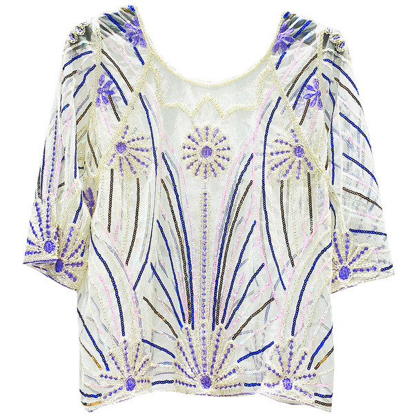 Bluza de dama cu decolteu rotund si broderie alb-negru