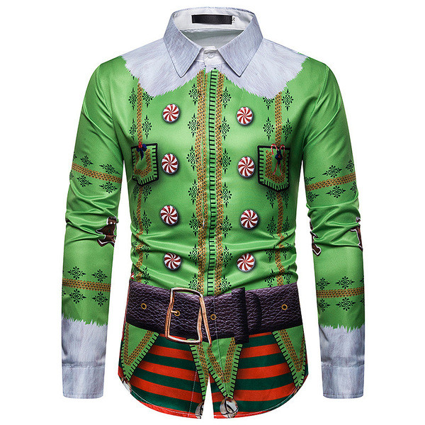 Μοντέρνο μακρυμάνικο ανδρικό έγχρωμο πουκάμισο