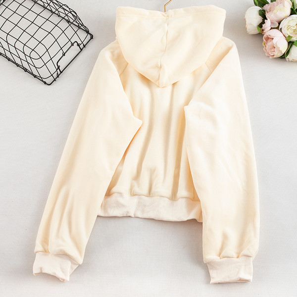 Γυναικείο φούτερ με κορδόνια και μακρύ μανίκι σε τρία χρώματα