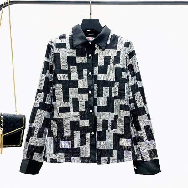 Cămașă elegantă de damă cu guler clasic în două culori