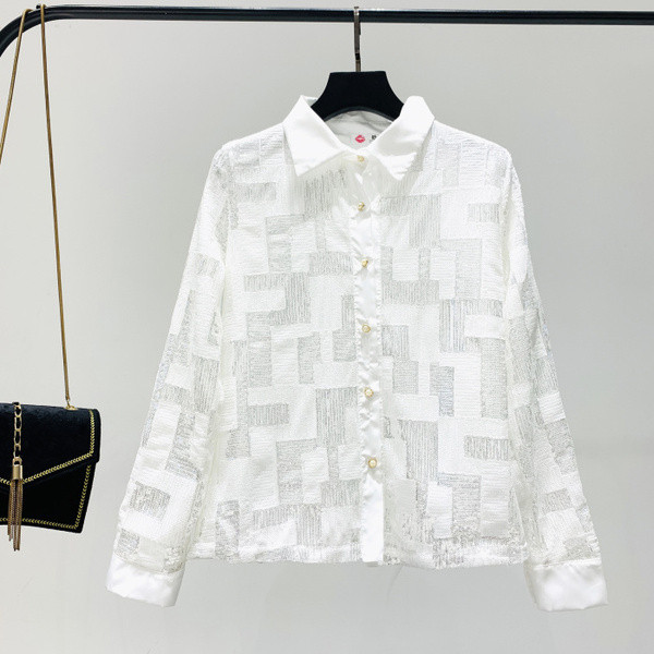 Cămașă elegantă de damă cu guler clasic în două culori