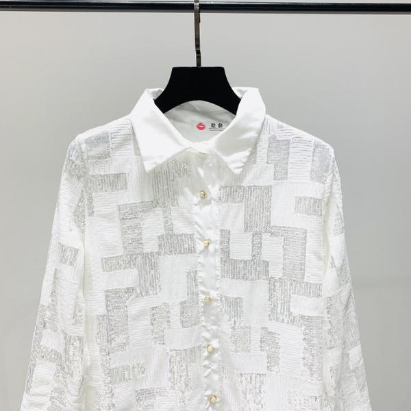 Cămașă elegantă de damă cu guler clasic în două culori