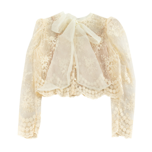 Cămașă de damă din dantelă cu panglică și mâneci lungi în mai multe culori