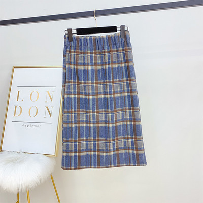Μοντέρνα καρό γυναικεία φούστα με ψηλή μέση