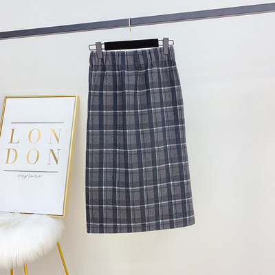 Μοντέρνα καρό γυναικεία φούστα με ψηλή μέση