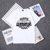 Καθημερινή γυναικεία μπλούζα με εκτύπωση και κοντό μανίκι σε διάφορα χρώματα