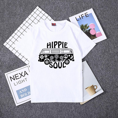 Καθημερινή γυναικεία μπλούζα με εκτύπωση και κοντό μανίκι σε διάφορα χρώματα