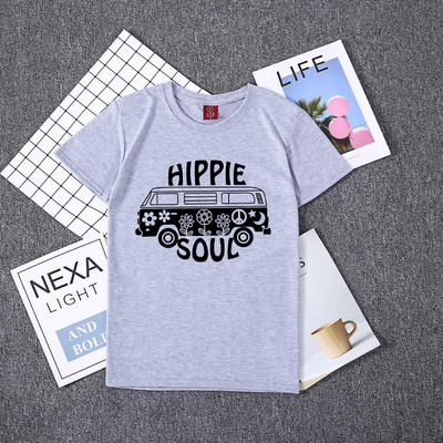 Καθημερινή γυναικεία μπλούζα με εκτύπωση και κοντό μανίκι σε διάφορα χρώματα