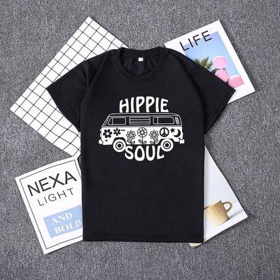 Καθημερινή γυναικεία μπλούζα με εκτύπωση και κοντό μανίκι σε διάφορα χρώματα