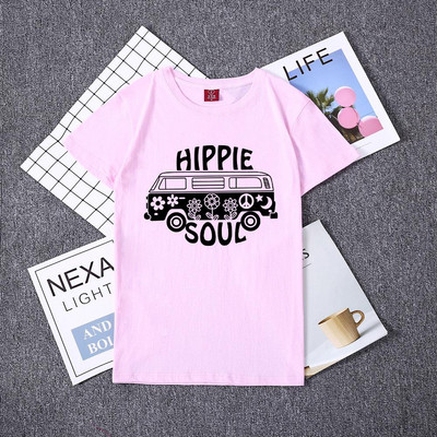 Καθημερινή γυναικεία μπλούζα με εκτύπωση και κοντό μανίκι σε διάφορα χρώματα