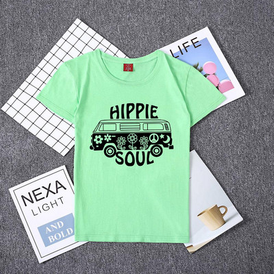 Καθημερινή γυναικεία μπλούζα με εκτύπωση και κοντό μανίκι σε διάφορα χρώματα