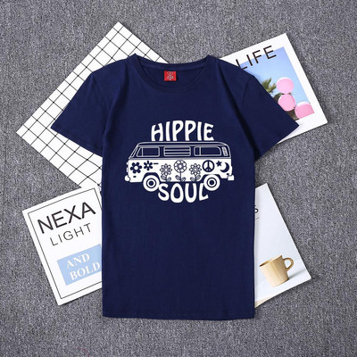 Καθημερινή γυναικεία μπλούζα με εκτύπωση και κοντό μανίκι σε διάφορα χρώματα