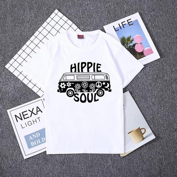 Καθημερινή γυναικεία μπλούζα με εκτύπωση και κοντό μανίκι σε διάφορα χρώματα