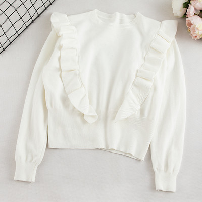 Alkalmi női pulóver fürtökkel és hosszú ujjú több színben