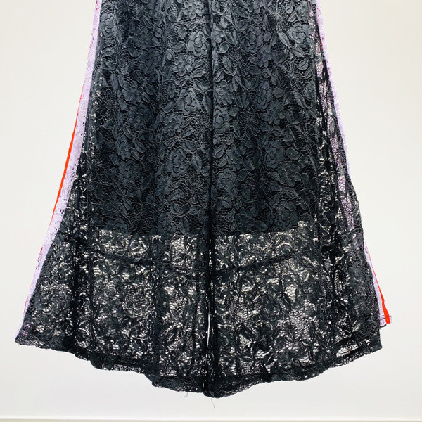 Fusta de dama din dantela cu talie inalta si dantela in negru