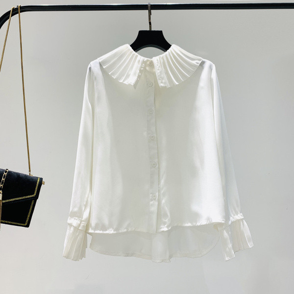 Camasa dama model asimetric in culoarea alba