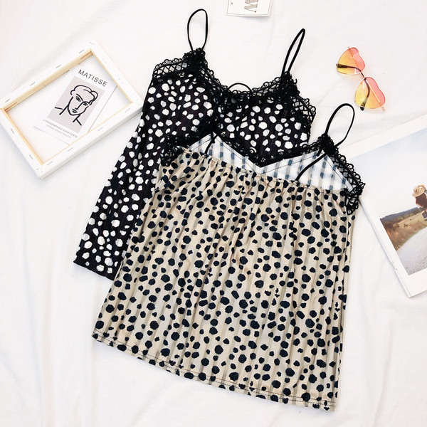 Maieu elegant de damă, cu bretele subțiri, în negru și bej