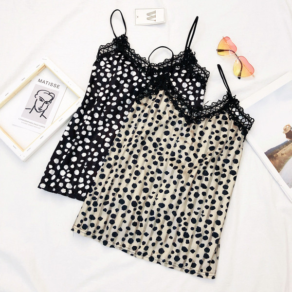 Maieu elegant de damă, cu bretele subțiri, în negru și bej