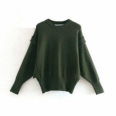 Pulover de dama de culoare verde - model larg