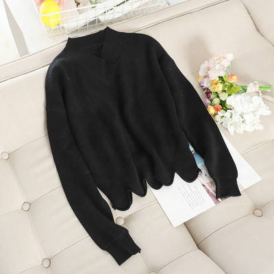 Μοντέρνο γυναικείο πουλόβερ  με V-λαιμόκοψη σε διάφορα χρώματα