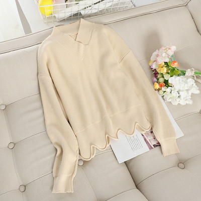 Μοντέρνο γυναικείο πουλόβερ  με V-λαιμόκοψη σε διάφορα χρώματα