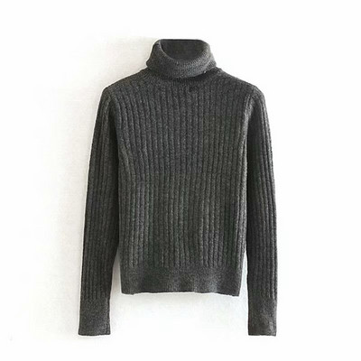 Γυναικείο πουλόβερ υψηλό κολάρο σε τρία χρώματα - καθαρό μοντέλο