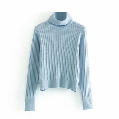 Γυναικείο πουλόβερ υψηλό κολάρο σε τρία χρώματα - καθαρό μοντέλο