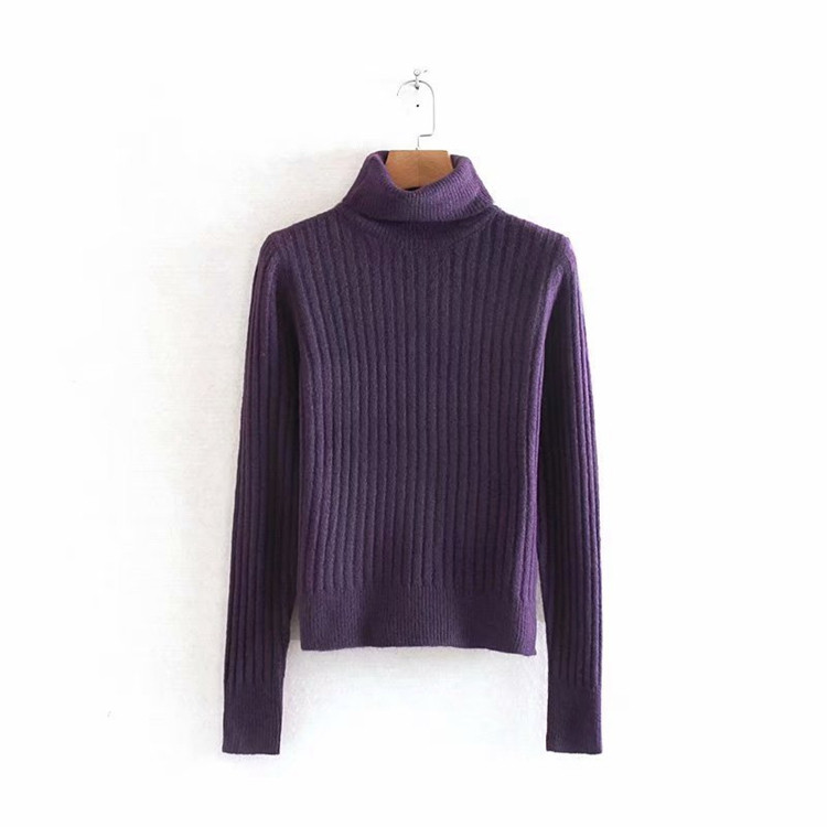 Γυναικείο πουλόβερ υψηλό κολάρο σε τρία χρώματα - καθαρό μοντέλο