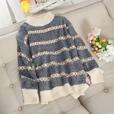 Γυναικείο πουλόβερ με κολάρο πόλο σε διάφορα χρώματα