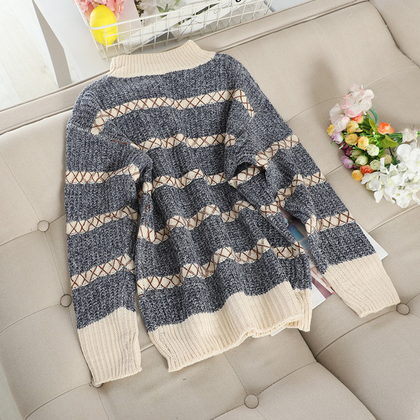 Γυναικείο πουλόβερ με κολάρο πόλο σε διάφορα χρώματα