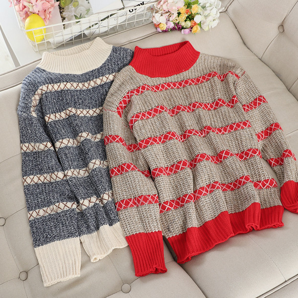 Γυναικείο πουλόβερ με κολάρο πόλο σε διάφορα χρώματα