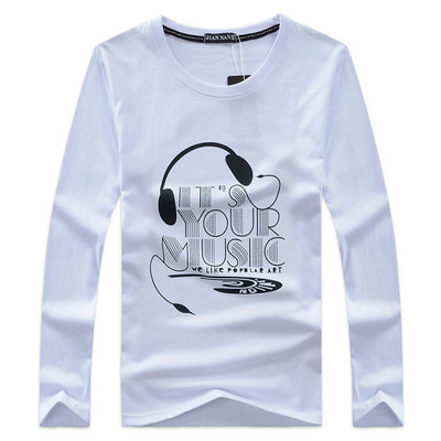 Bluză bărbătească modernă cu mâneci lungi și decolteu O în mai multe culori