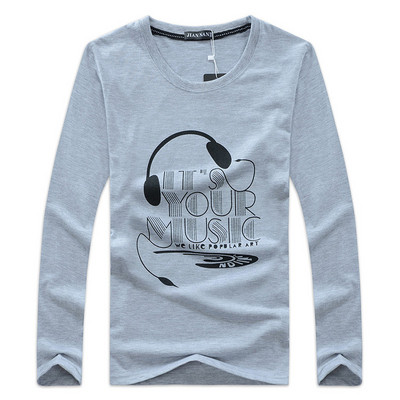 Bluză bărbătească modernă cu mâneci lungi și decolteu O în mai multe culori