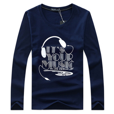 Bluză bărbătească modernă cu mâneci lungi și decolteu O în mai multe culori