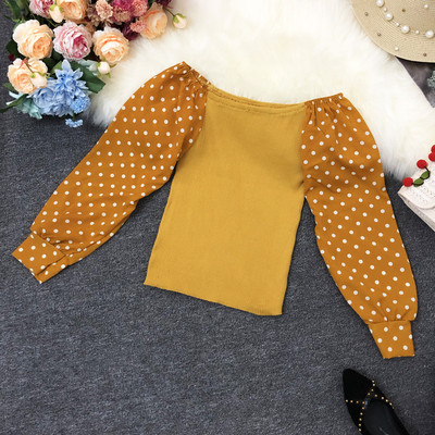 Γυναικεία καθημερινή  μπλούζα με λαιμόκοψη και φαρδιά μανίκια σε διάφορα χρώματα