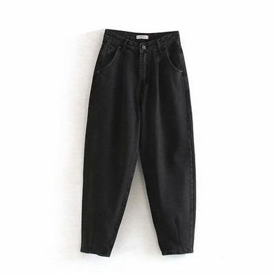 Γυναικεία casual τζιν  σε γκρι χρώμα - φαρδύ μοντέλο