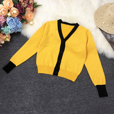 Cardigan de dama in patru culori cu nasturi si maneci lungi