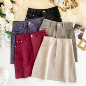 Fusta de dama cu talie inalta in mai multe culori