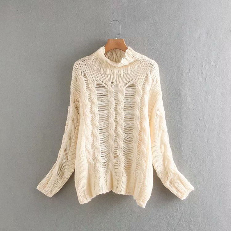 Γυναικείο casual πουλόβερ με κολάρο πόλο