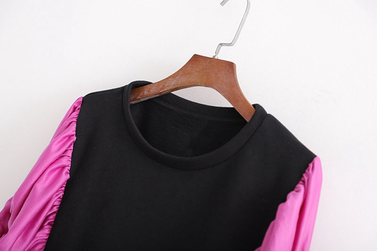 Γυναικεία μπλούζα σε μαύρο χρώμα με φαρδιά μανίκια