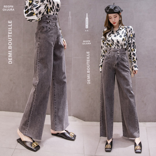 Model nou de blugi de dama actuali cu talie inalta - model larg in negru si albastru