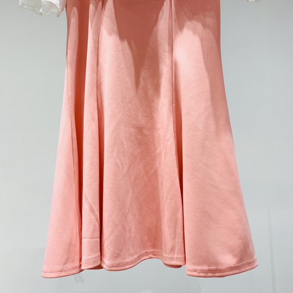 Rochie de dama cu dantela - model lat in roz