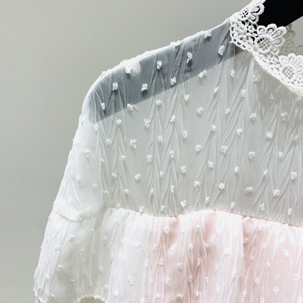 Rochie de dama cu dantela - model lat in roz