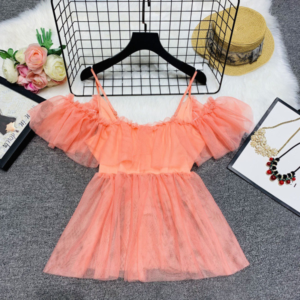 Γυναικεία μοντέρνα μπλούζα τούλι σε πολλά διαφορετικά χρώματα