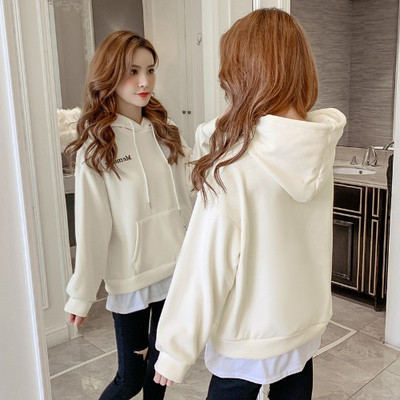 Modern női pulóver kapucnival és zsebbel több színben